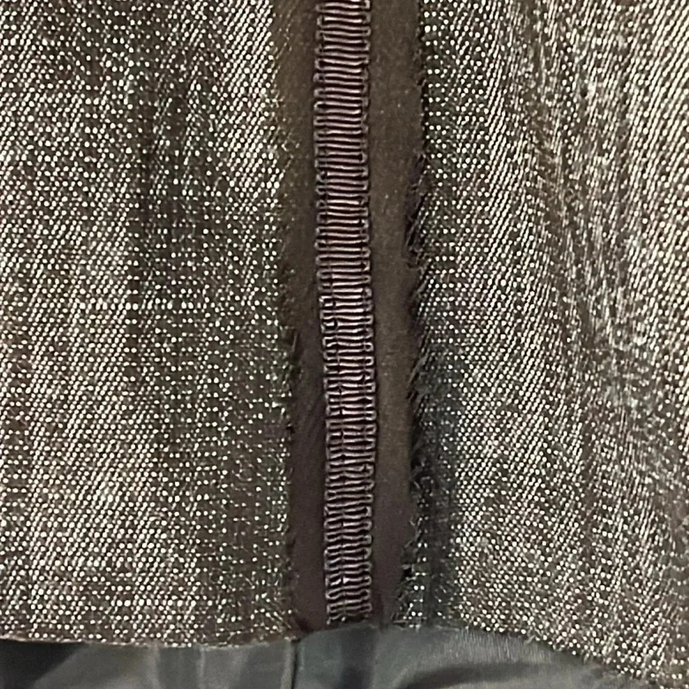 Coldwater Creek | Brown jacket/blazer with lace trim Women’s size 24 linen look - Picture 7 of 11